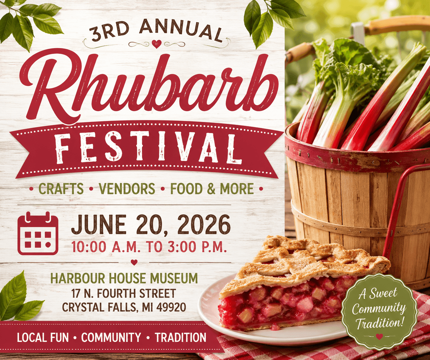 Crystal Falls to host 3rd annual Rhubarb Festival June 20