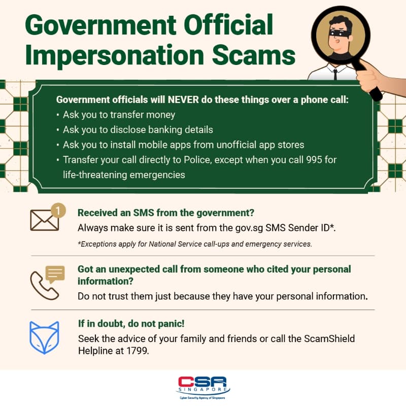 Singapore Orders Apple, Google to Curb Government Impersonation on Messaging