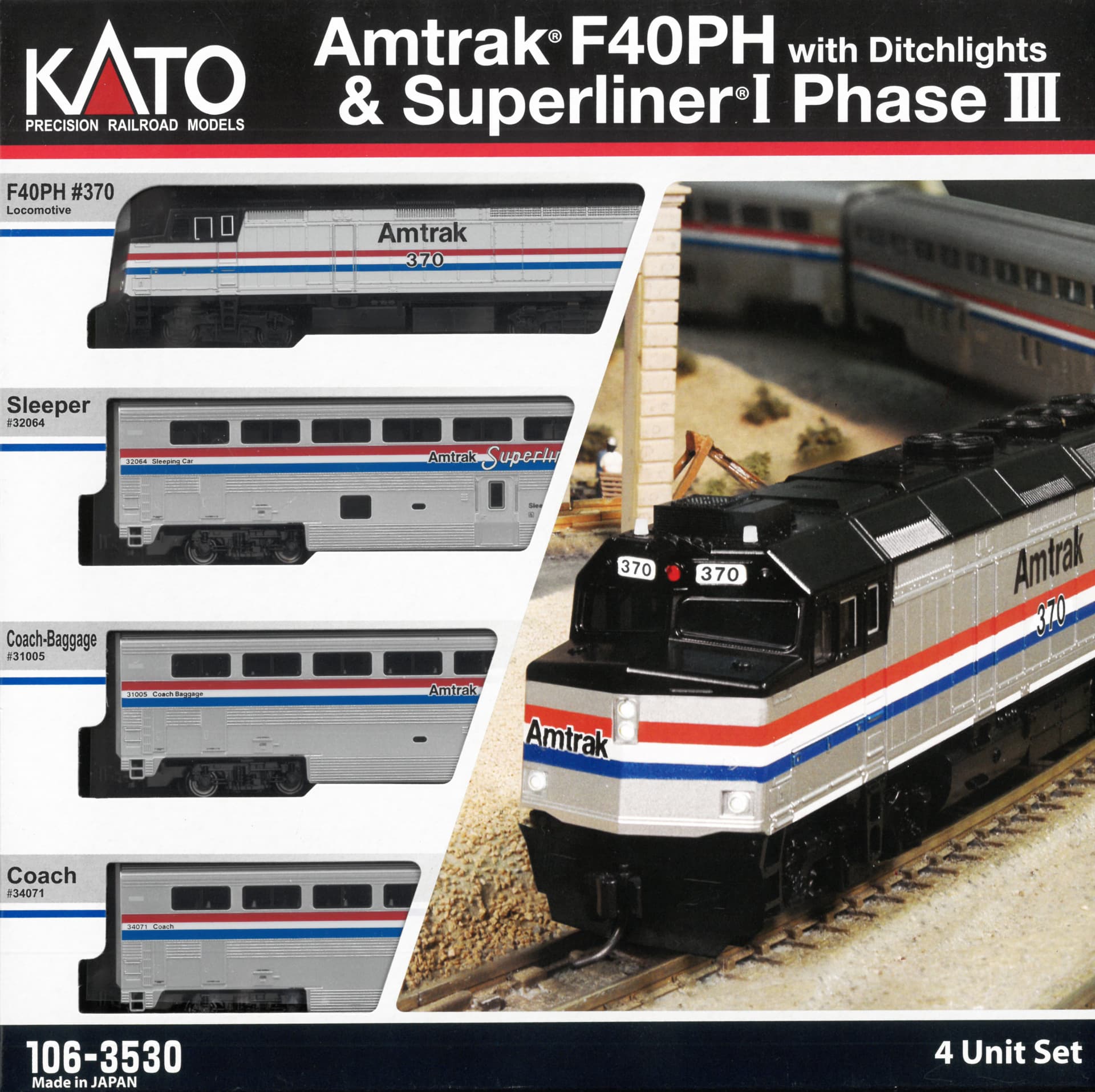Kato USA brings back F40PH Superliner sets, adds commemorative UP SD70Ms