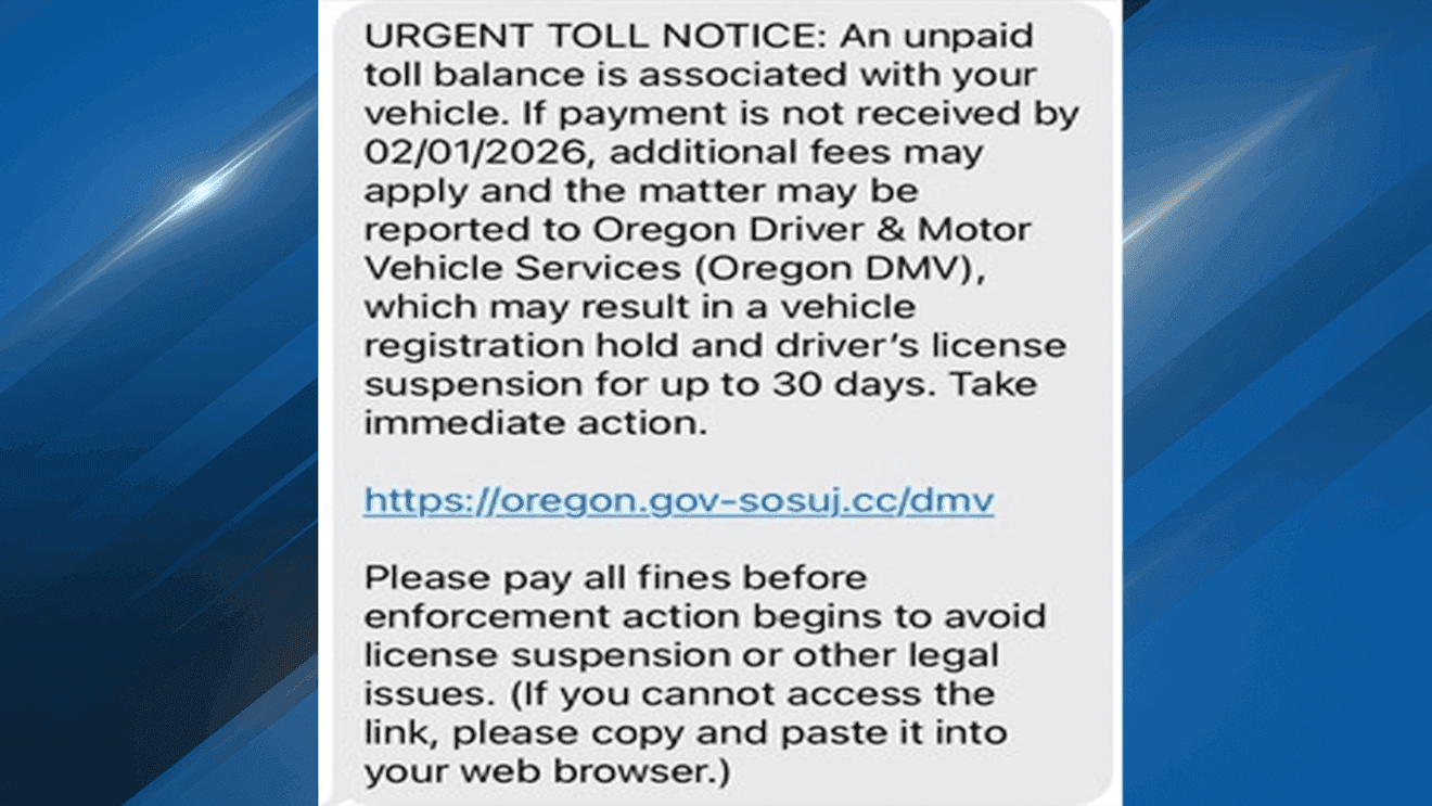 ODOT, DMV impersonation text scams surge again; Eastern Oregon residents urged to ignore links