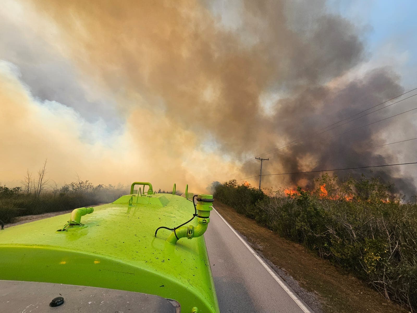 Wildfire closes Card Sound Road near Key Largo, blocking all lanes