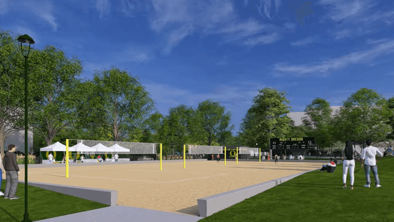 University of Oregon names new beach volleyball facility Duck Dunes