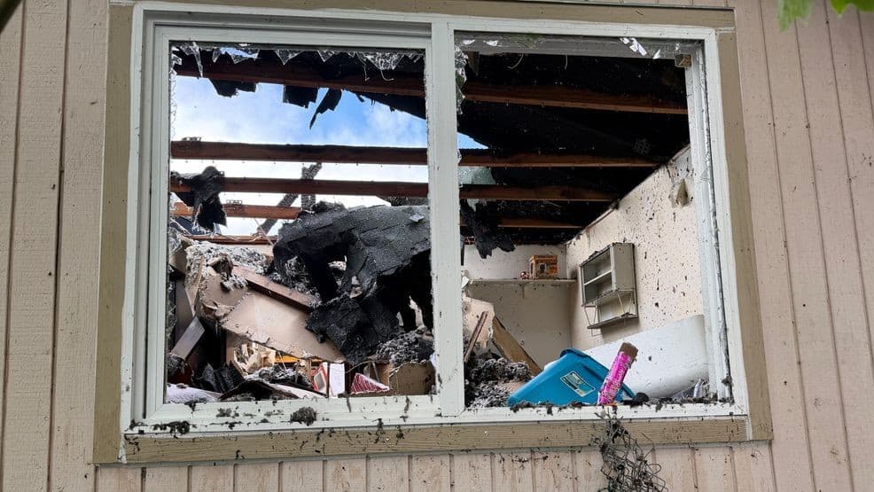 Defensive firefight in East Springfield house fire after roof collapse fears