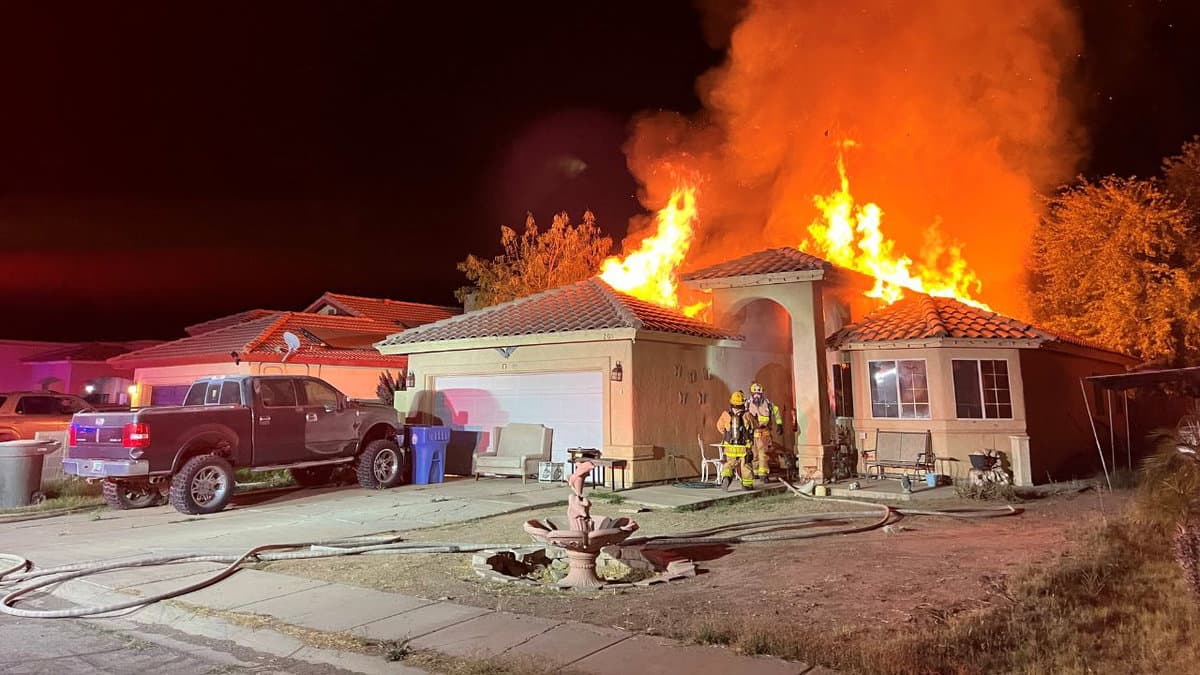 Somerton house fire destroys home, no injuries reported