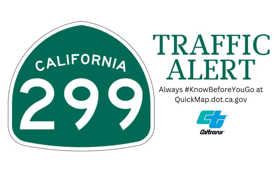 Single Lane Closure On Route 299 Disrupts Eastbound Travel