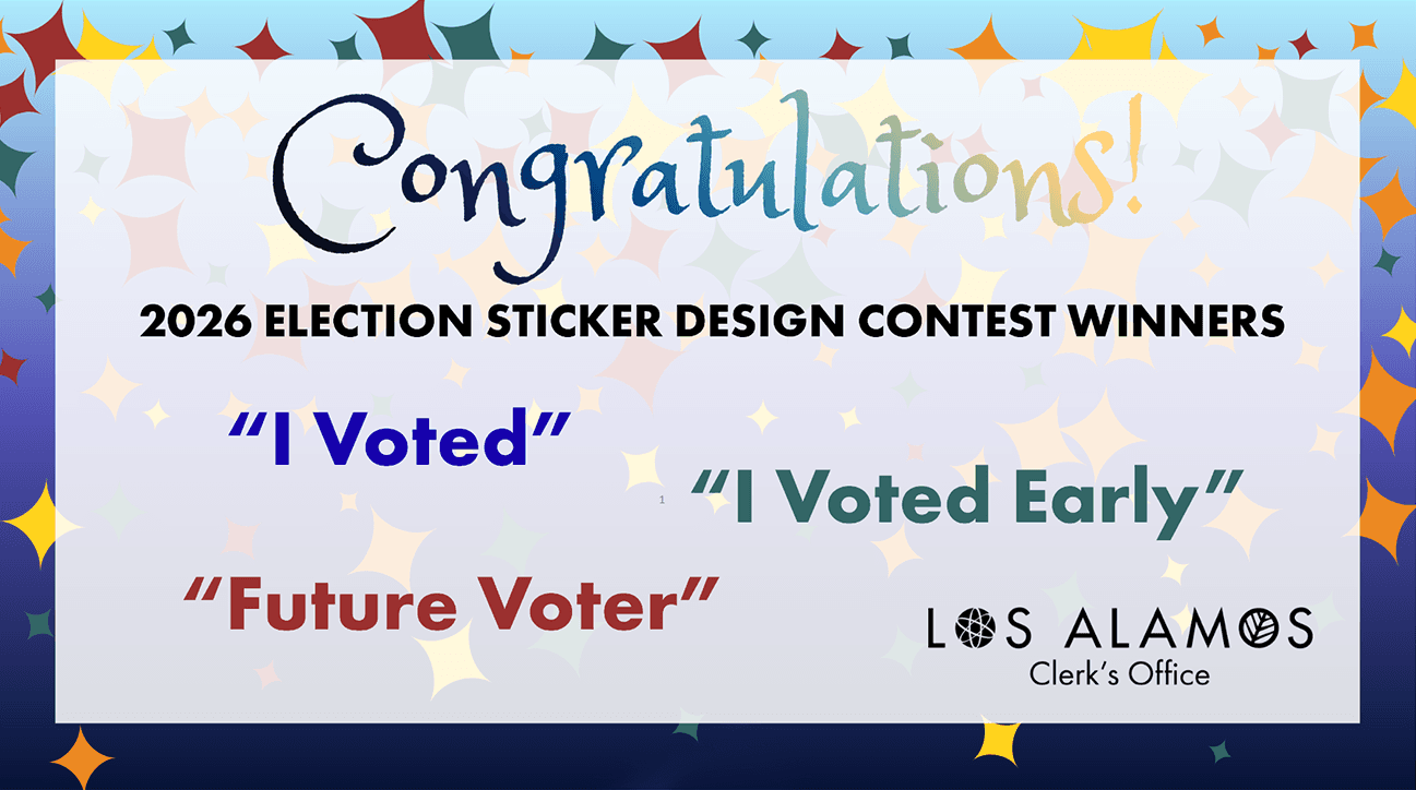 Los Alamos County honors 2026 I Voted sticker winners