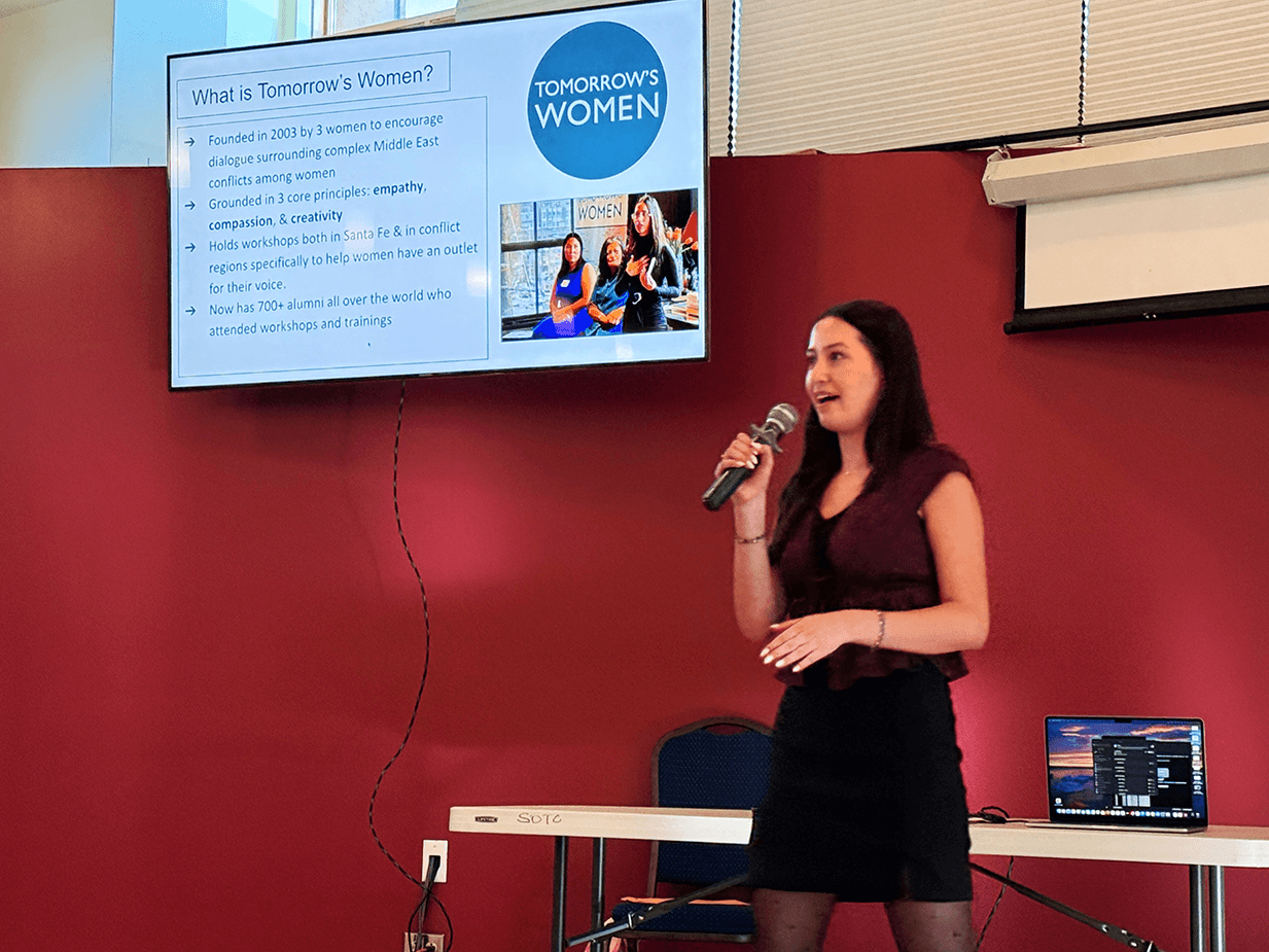 Los Alamos student shares Peace Ambassador experience with Kiwanis Club