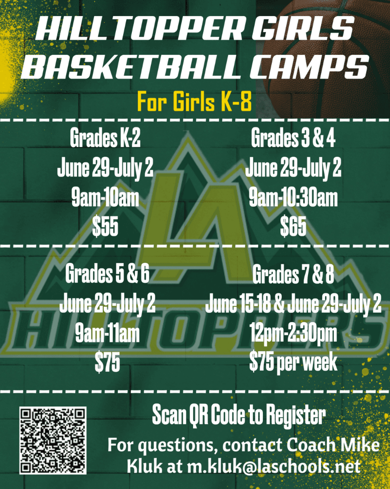 Registration opens for Hilltopper girls summer basketball camps, grades K-8