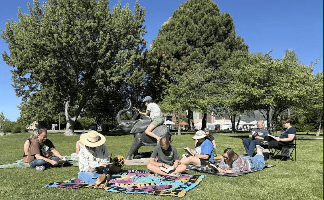 Los Alamos library hosts outdoor Silent Book Club at Ashley Pond Park