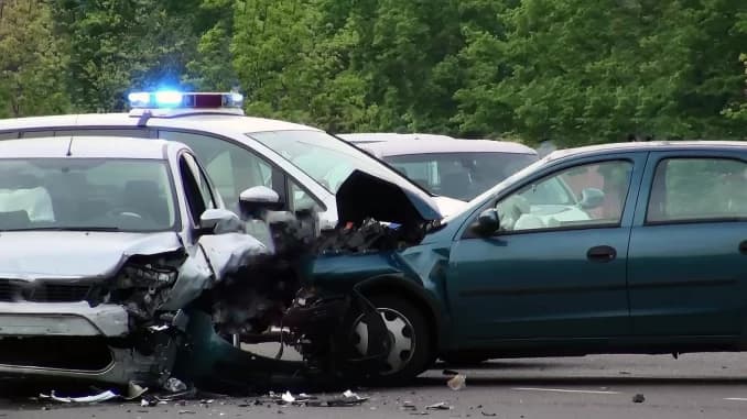Shoreham crash sends driver to hospital by helicopter, three vehicles damaged