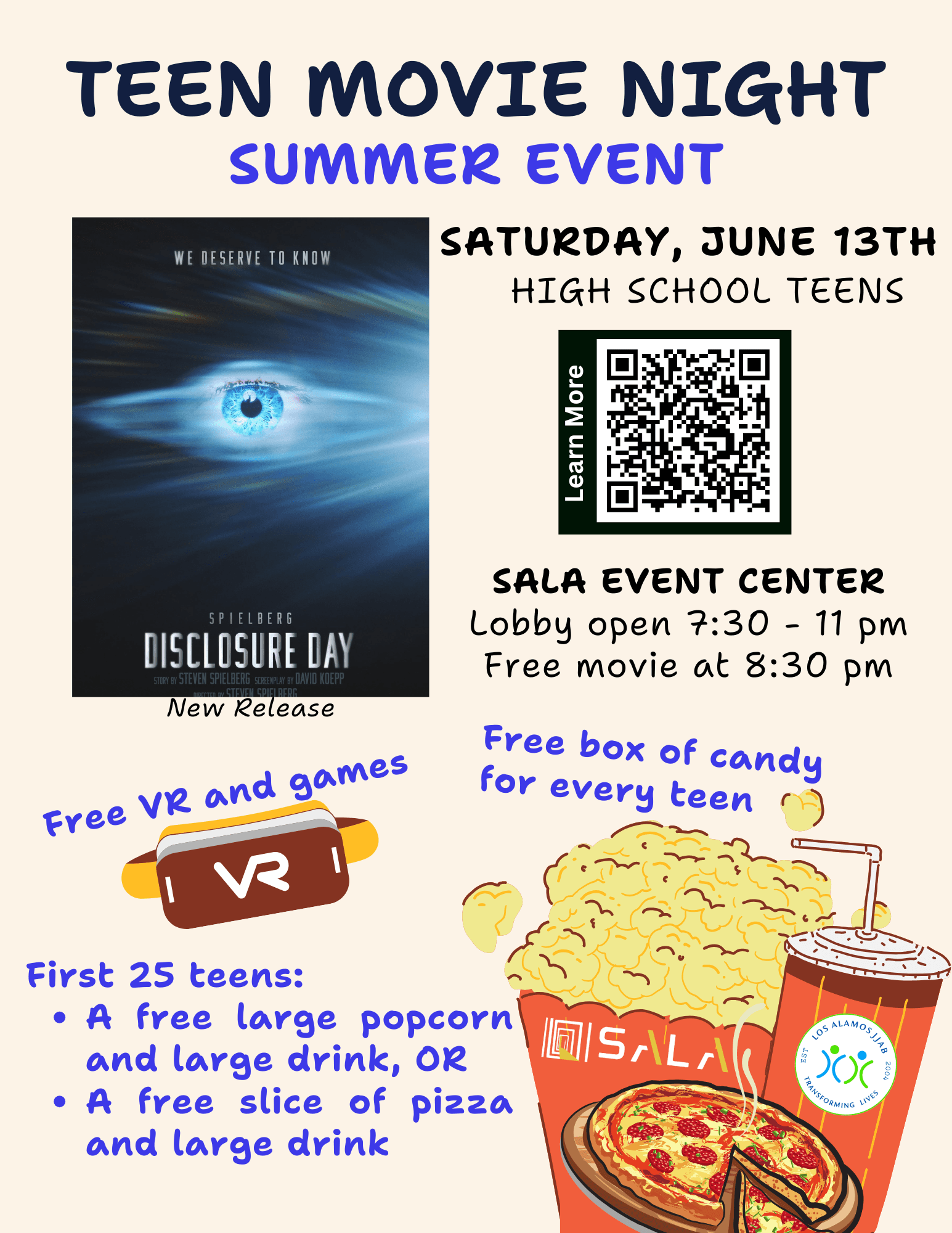 Teen Movie Night returns June 13 at SALA with free extras