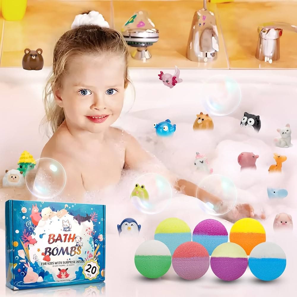 Surprise bath bombs add toys, sensory play and gift appeal