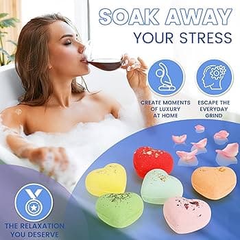 heart bath bombs blend romance, color and skin-friendly ingredients