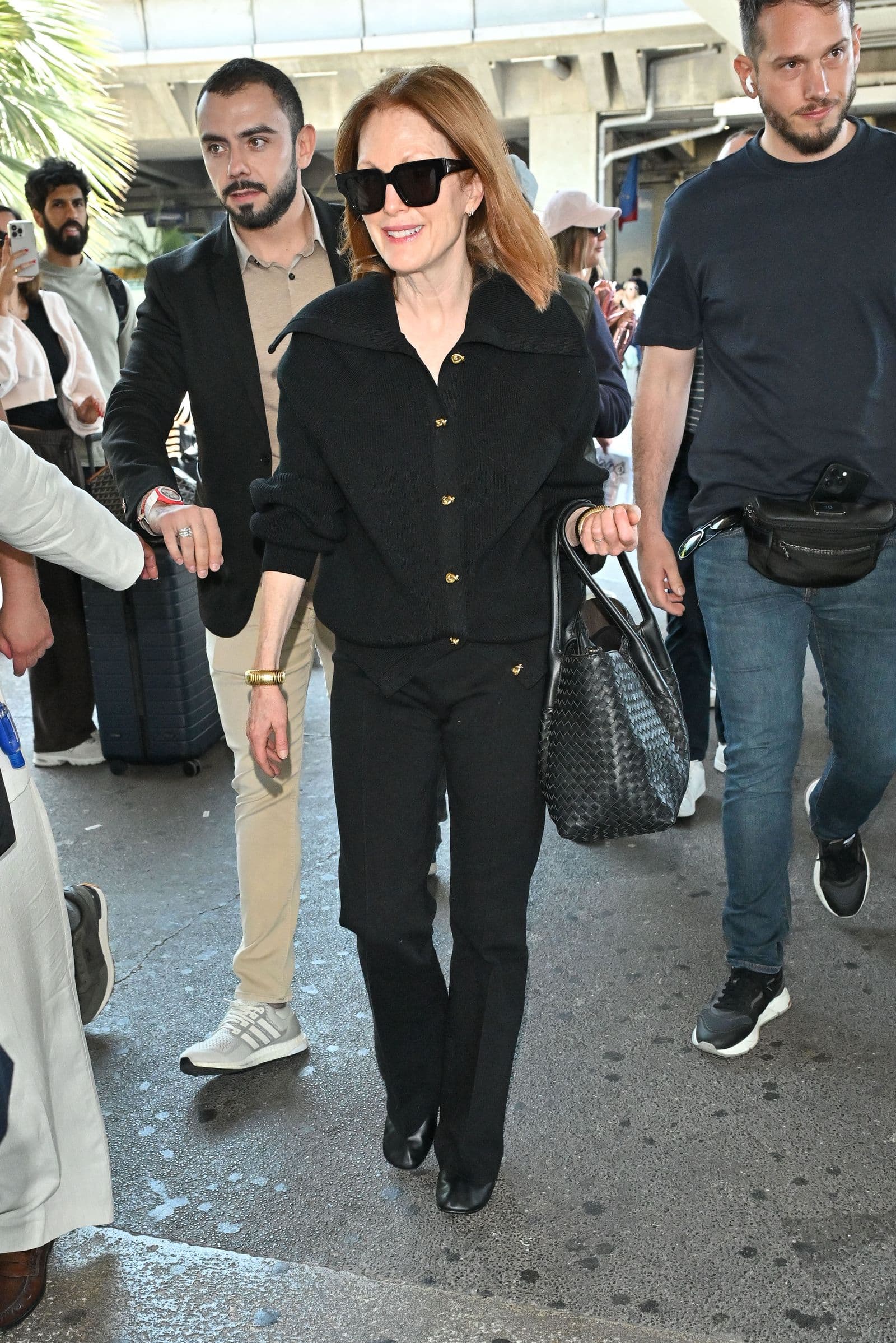 Julianne Moore swaps Cannes heels for coastal loafers in travel look