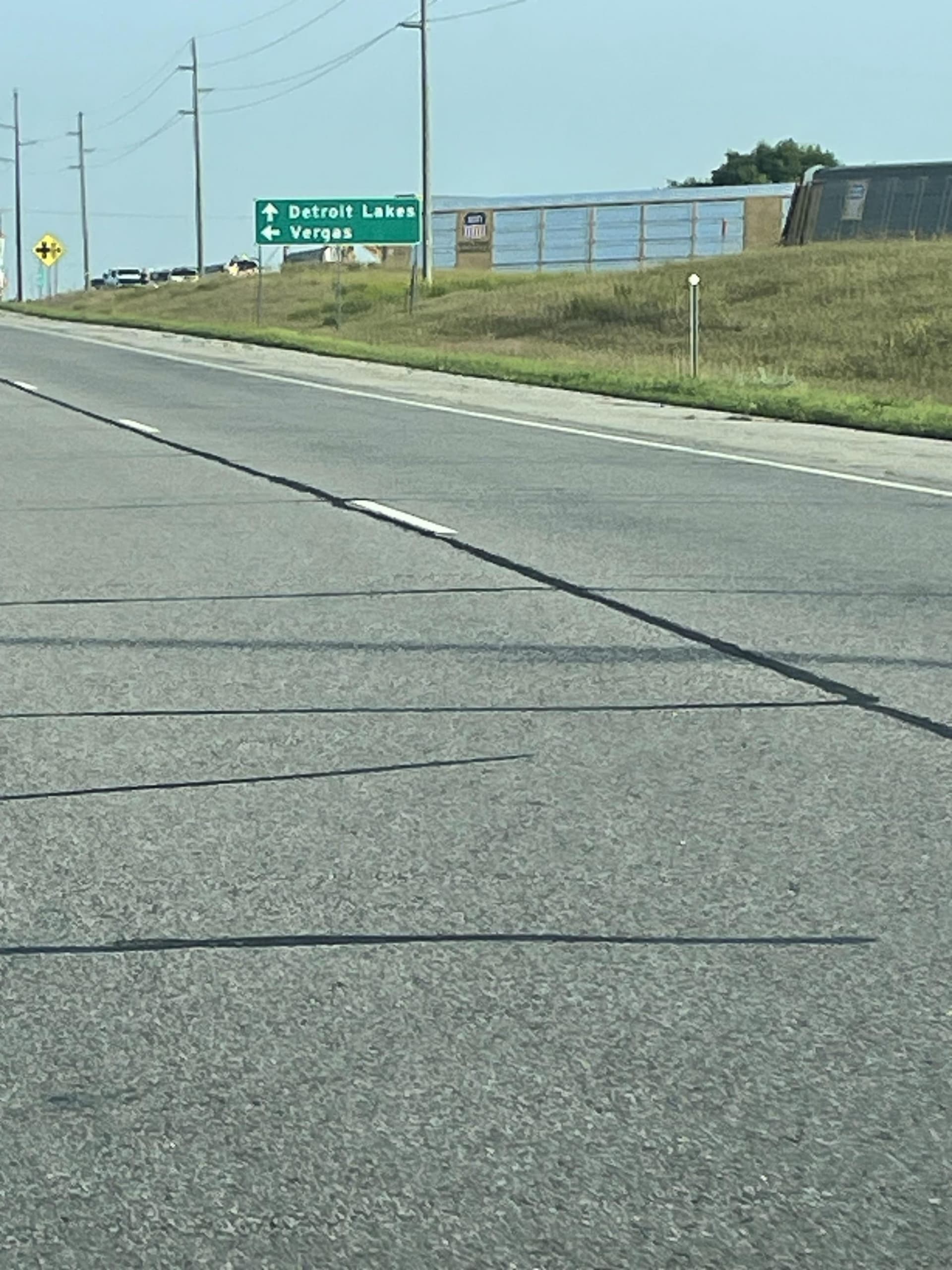 Freight train derails north of Perham, closes two county crossings