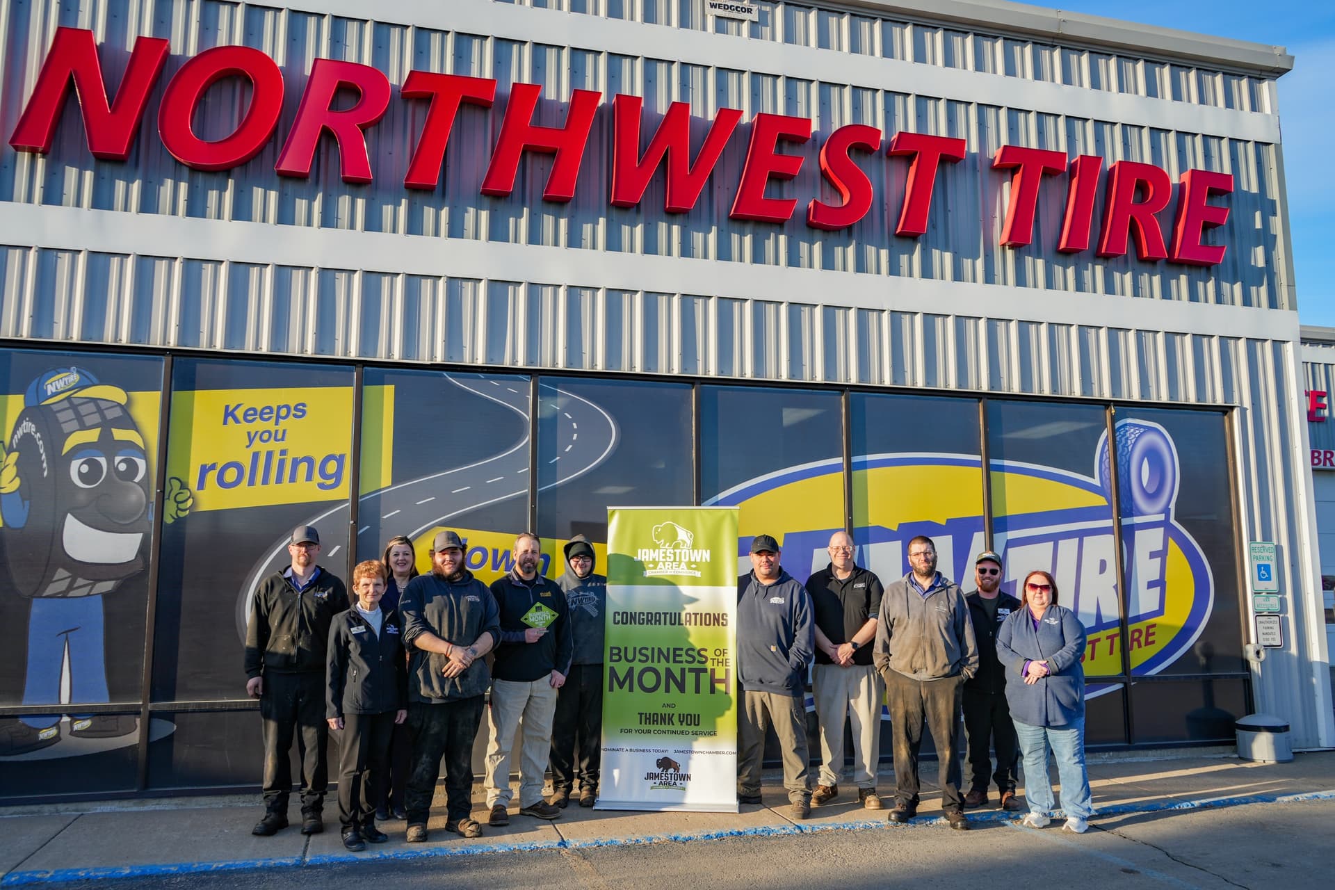 Northwest Tire named Jamestown Chamber's February Business of the Month
