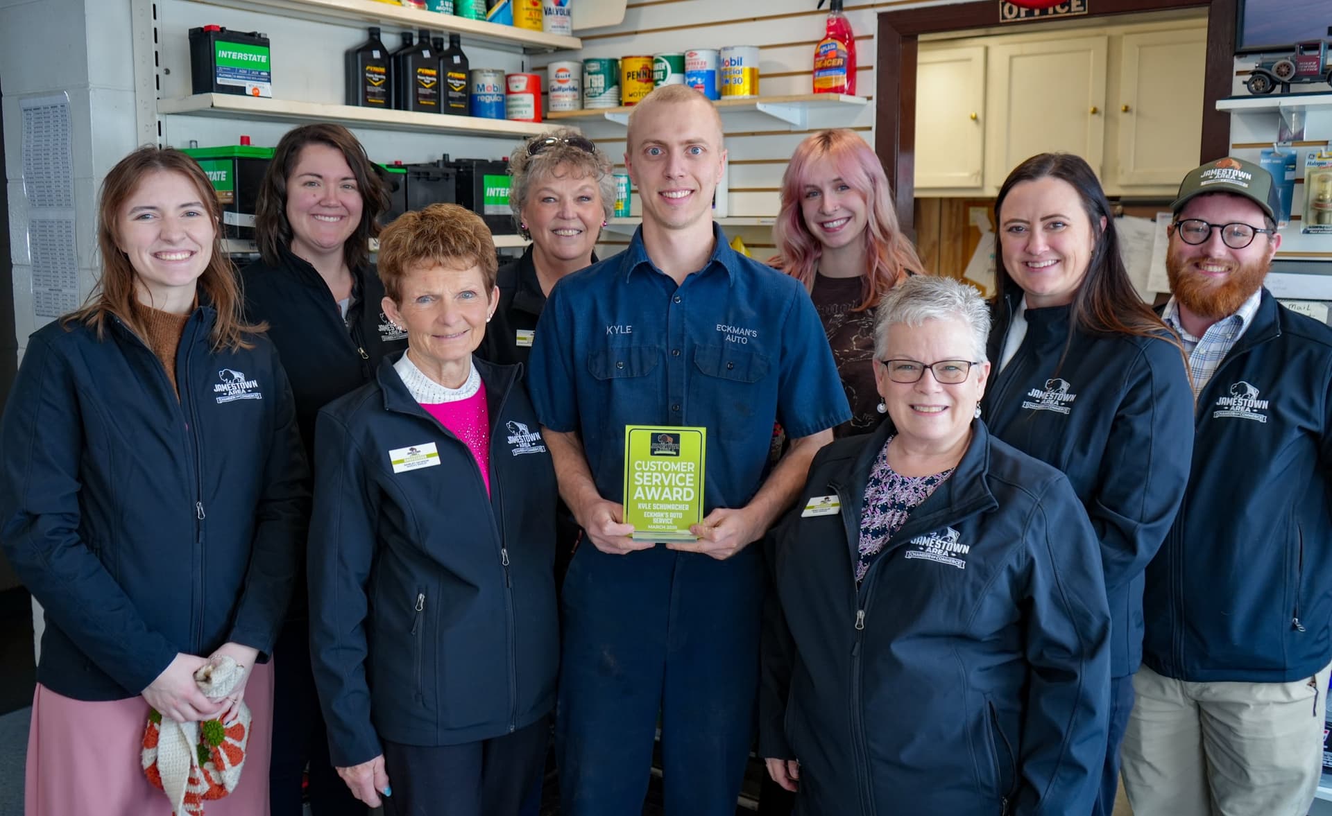 Kyle Schumacher of Eckman's Auto Service Wins Chamber's March Customer Service Award