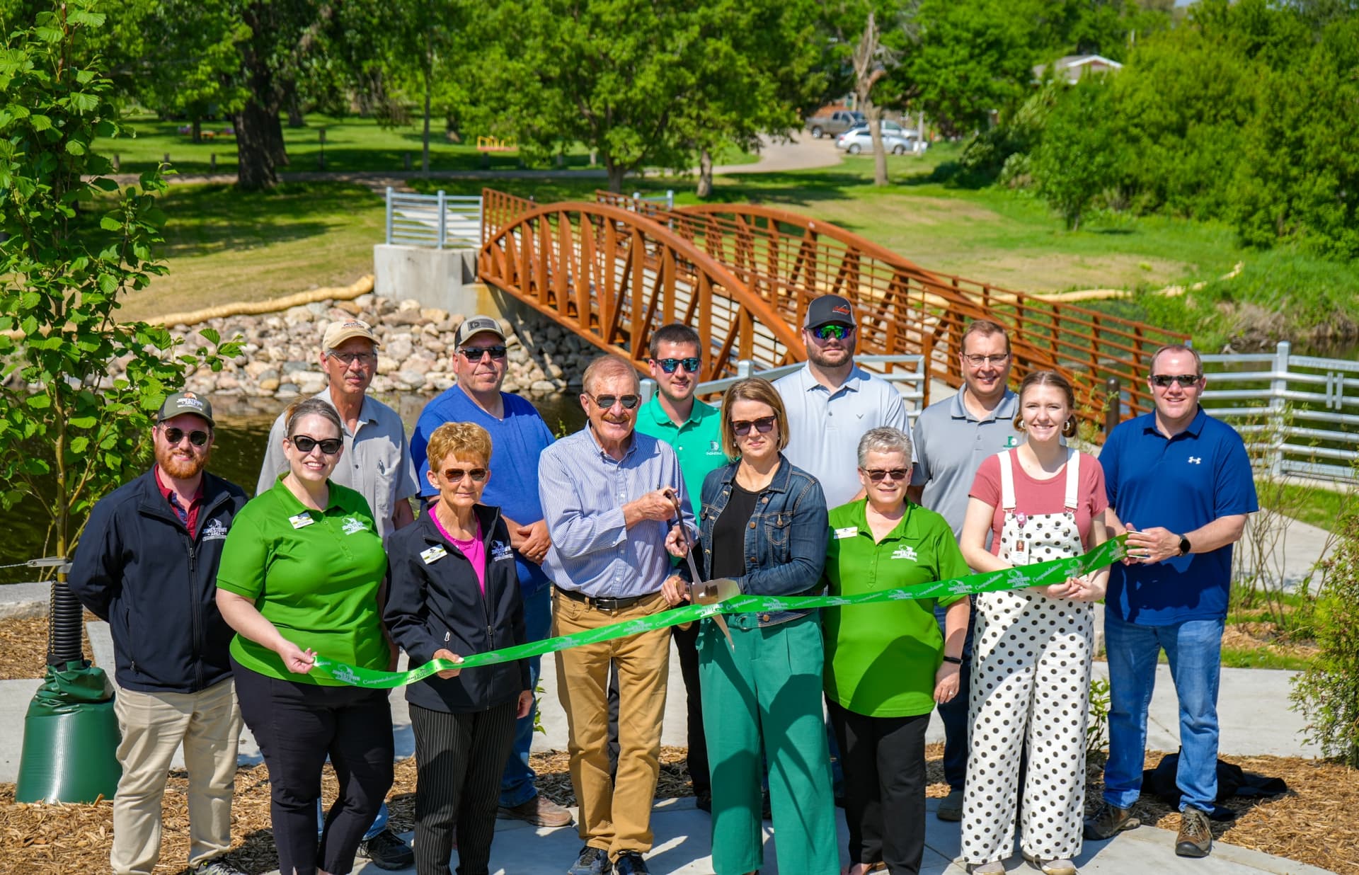 Jamestown opens new pedestrian bridges at three city parks