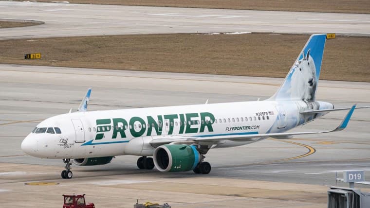 Frontier jet strikes pedestrian on Denver runway, passengers evacuate after engine fire