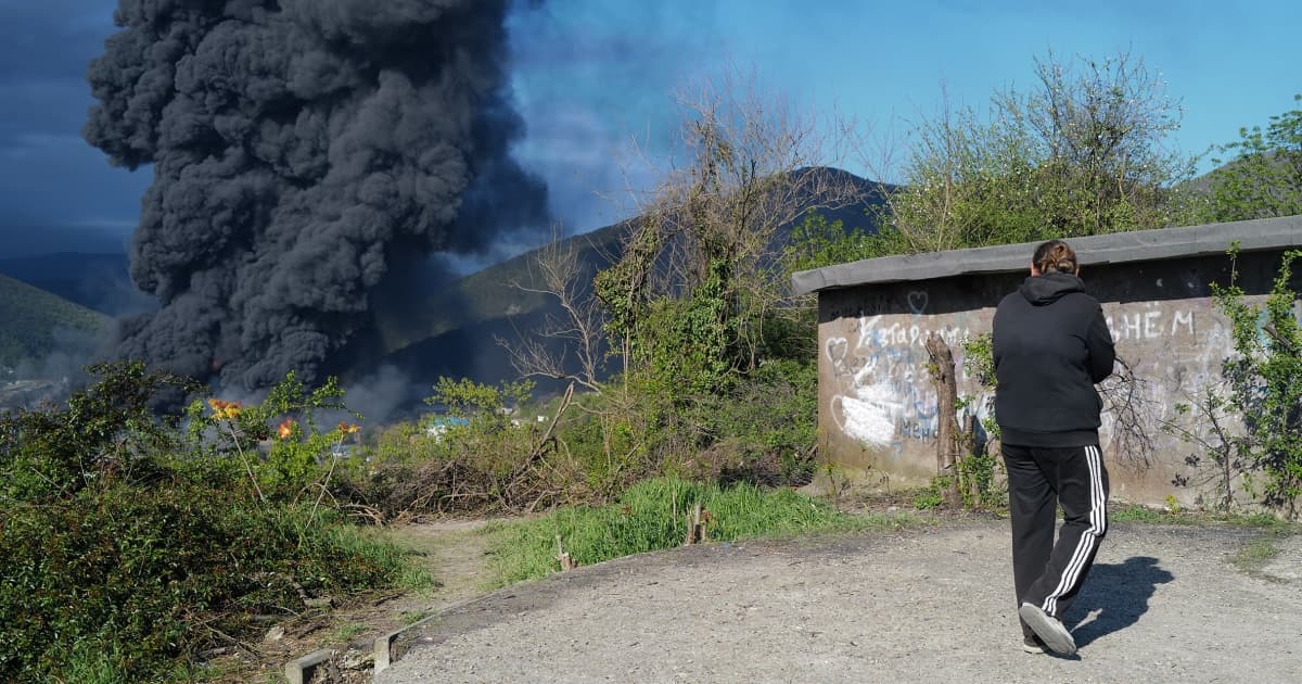 Ukrainian drone strikes on Russian port refinery trigger fires, oil spills, toxic rain