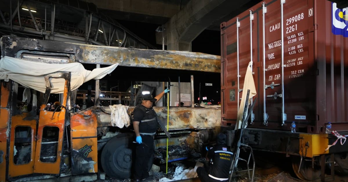Thai police charge train driver after deadly Bangkok bus crash