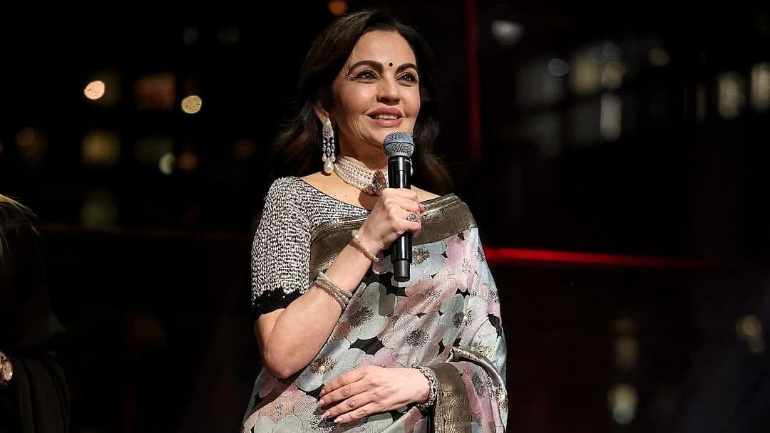 Nita Ambani’s TIME100 Gala Look Pairs Pearls, Kundan, and Diamond Glamour
