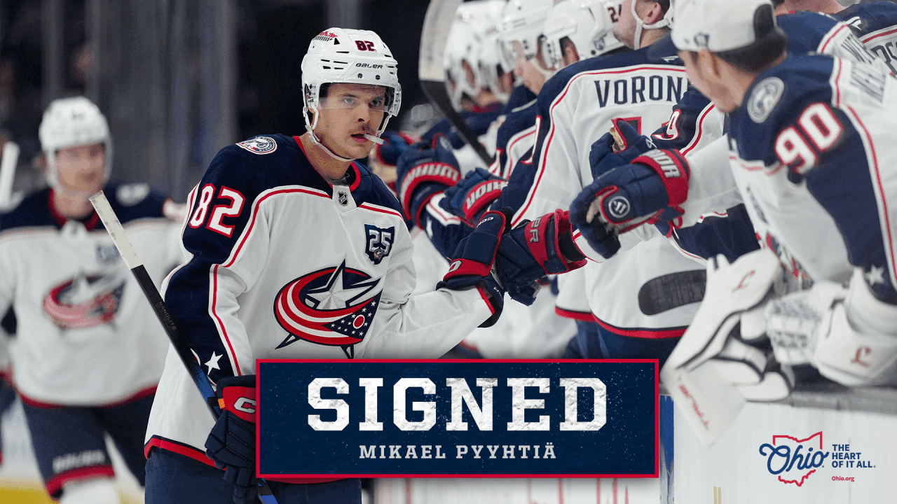 Blue Jackets sign Mikael Pyyhtia to two-year extension after breakout in Cleveland