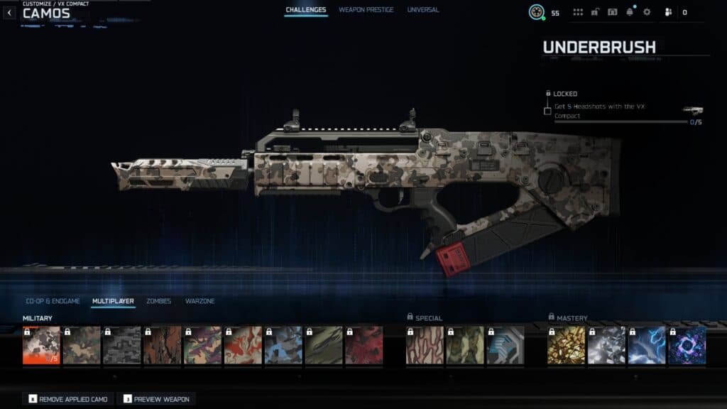 Black Ops 7 VX Compact camo challenges map out full grind