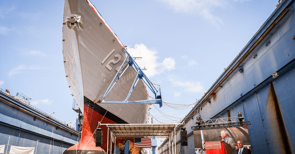 Future USS Harvey C. Barnum Jr. (DDG-124) Leaves Bath Iron Works