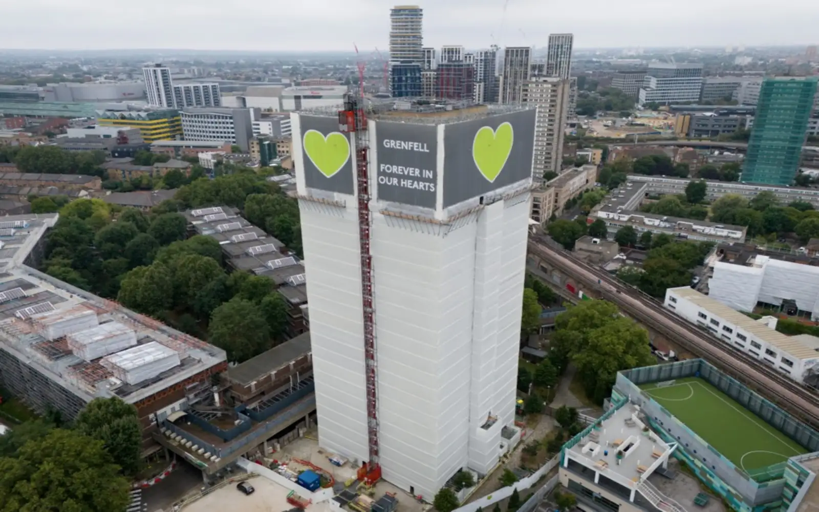 U.K. pauses Grenfell Tower demolition after families find handprints and inscription
