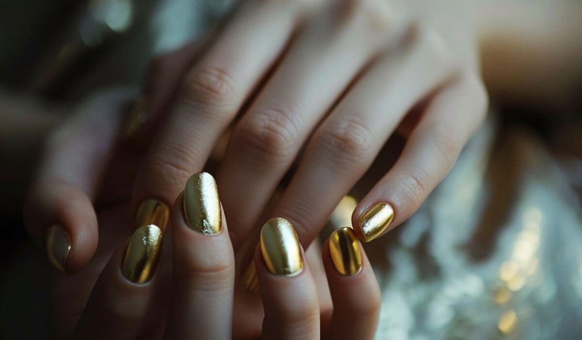 Chinese Gen Z Melts Idle Gold Jewelry into DIY Golden Nail Art