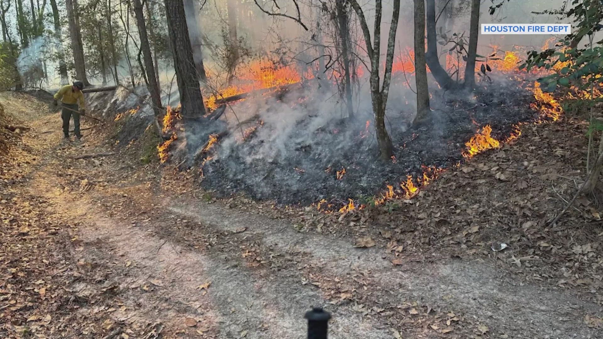 Multi-Day Response: Brush Fire Burns 175–200 Acres Along Greens Bayou, 75% Contained