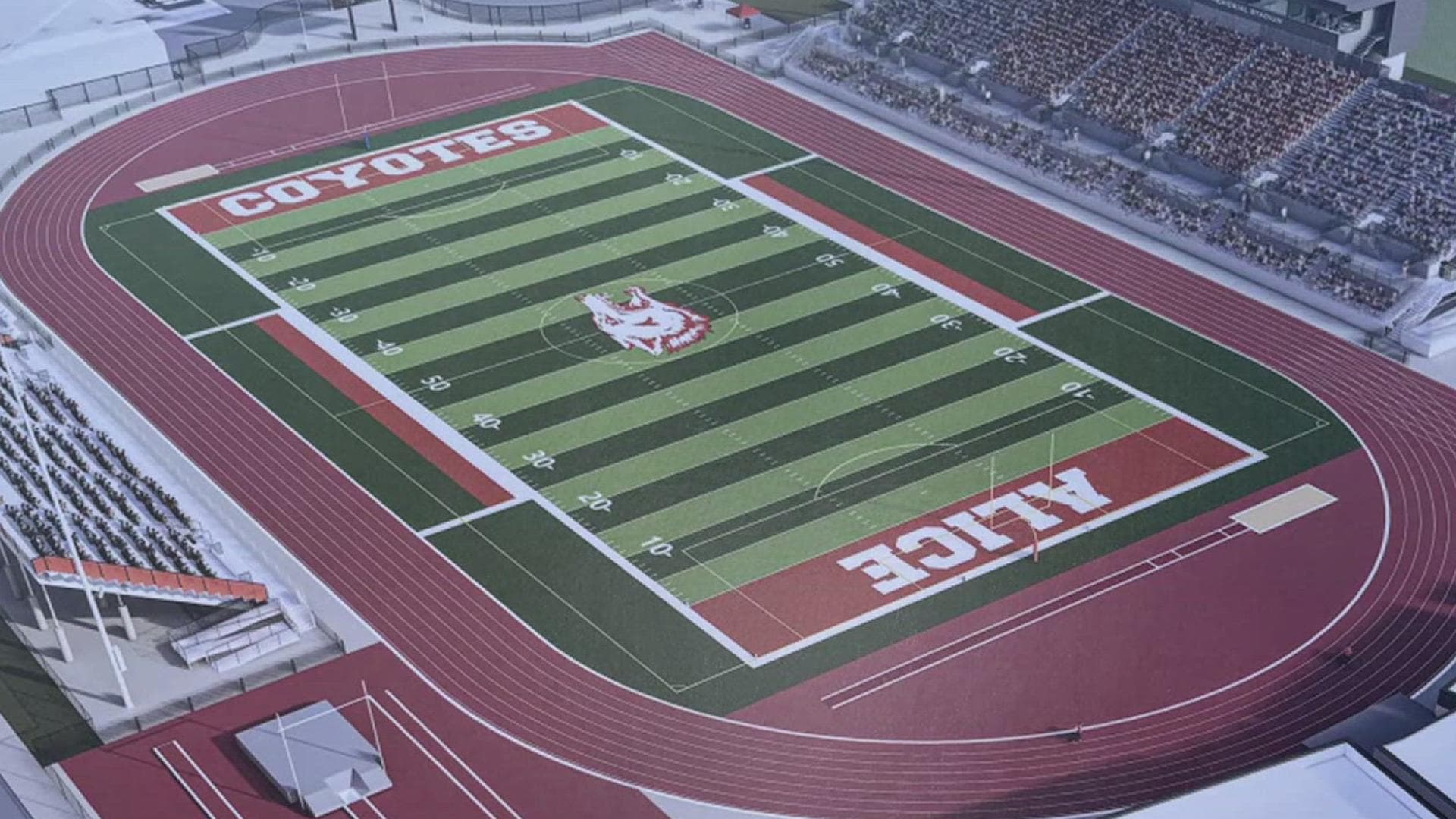 Alice ISD seniors get first look at Memorial Stadium turf