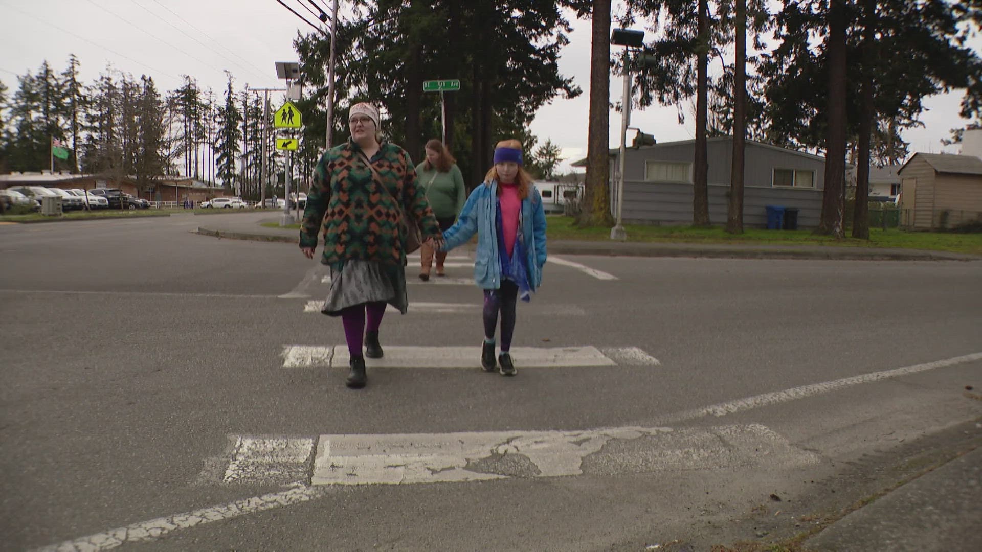Parents Report Several Close Calls at Olympic View Elementary Crosswalks