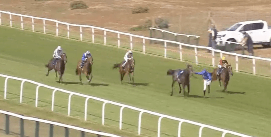 Byzantine wins at Yarmouth after Al Hudaiba unseats Tom Marquand