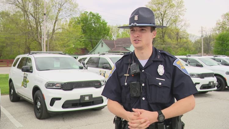 Indiana State Police Issue New Patrol Vehicles to 87th Recruits
