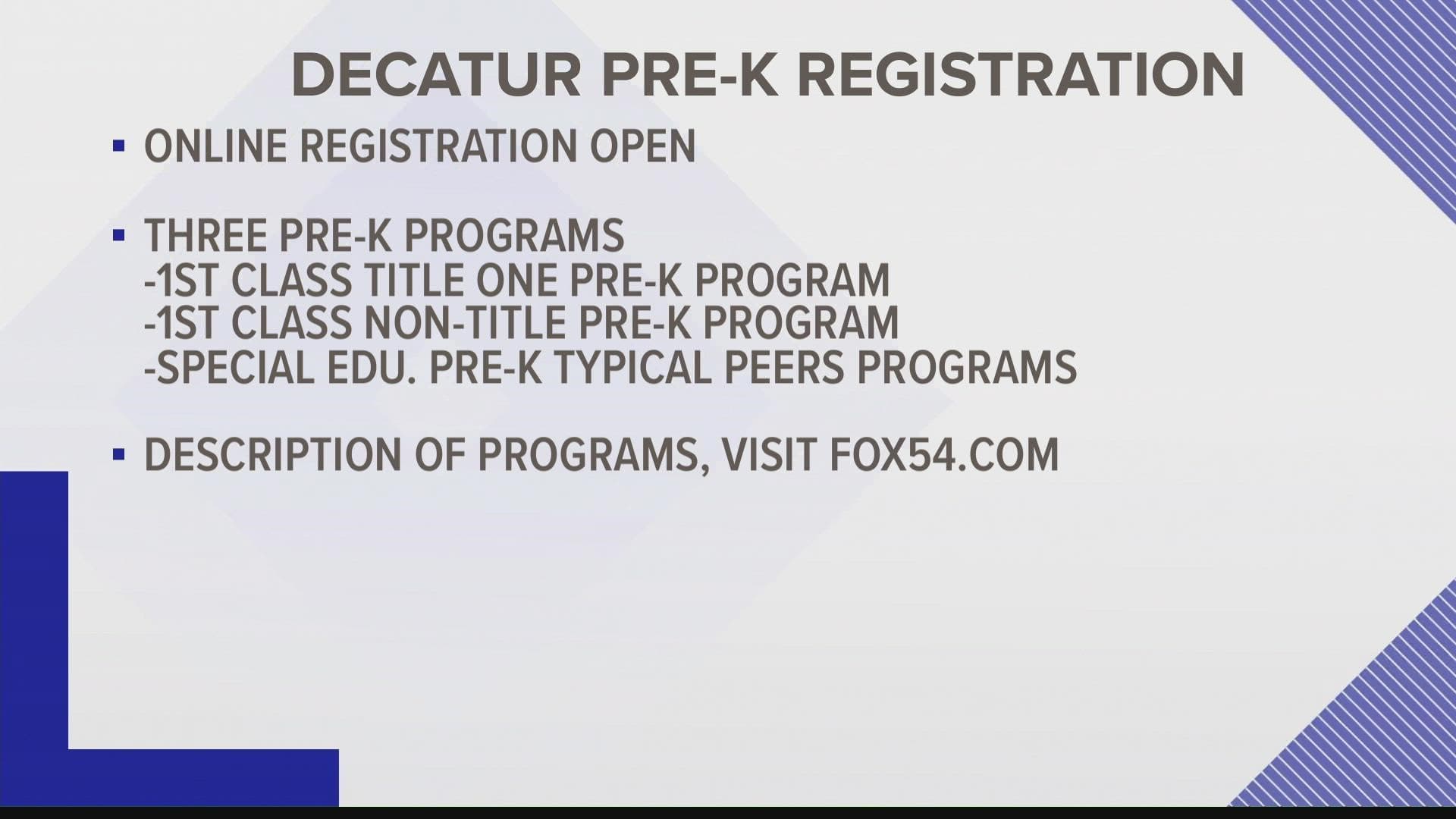 Decatur-area Pre-K Registration Dates Differ; County Schools Start Feb. 10