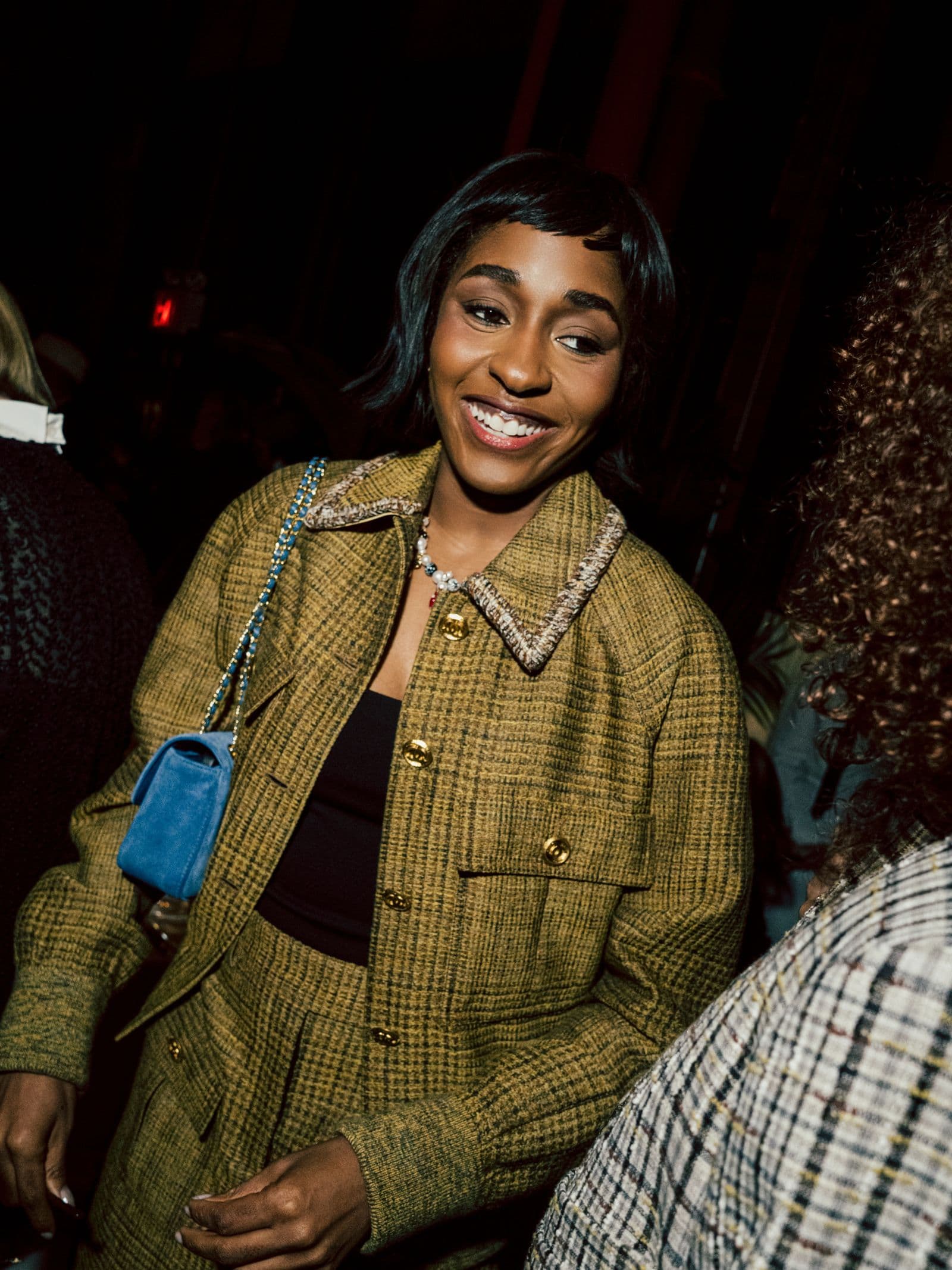 Ayo Edebiri wears chunky pearls at Chanel’s Tribeca dinner