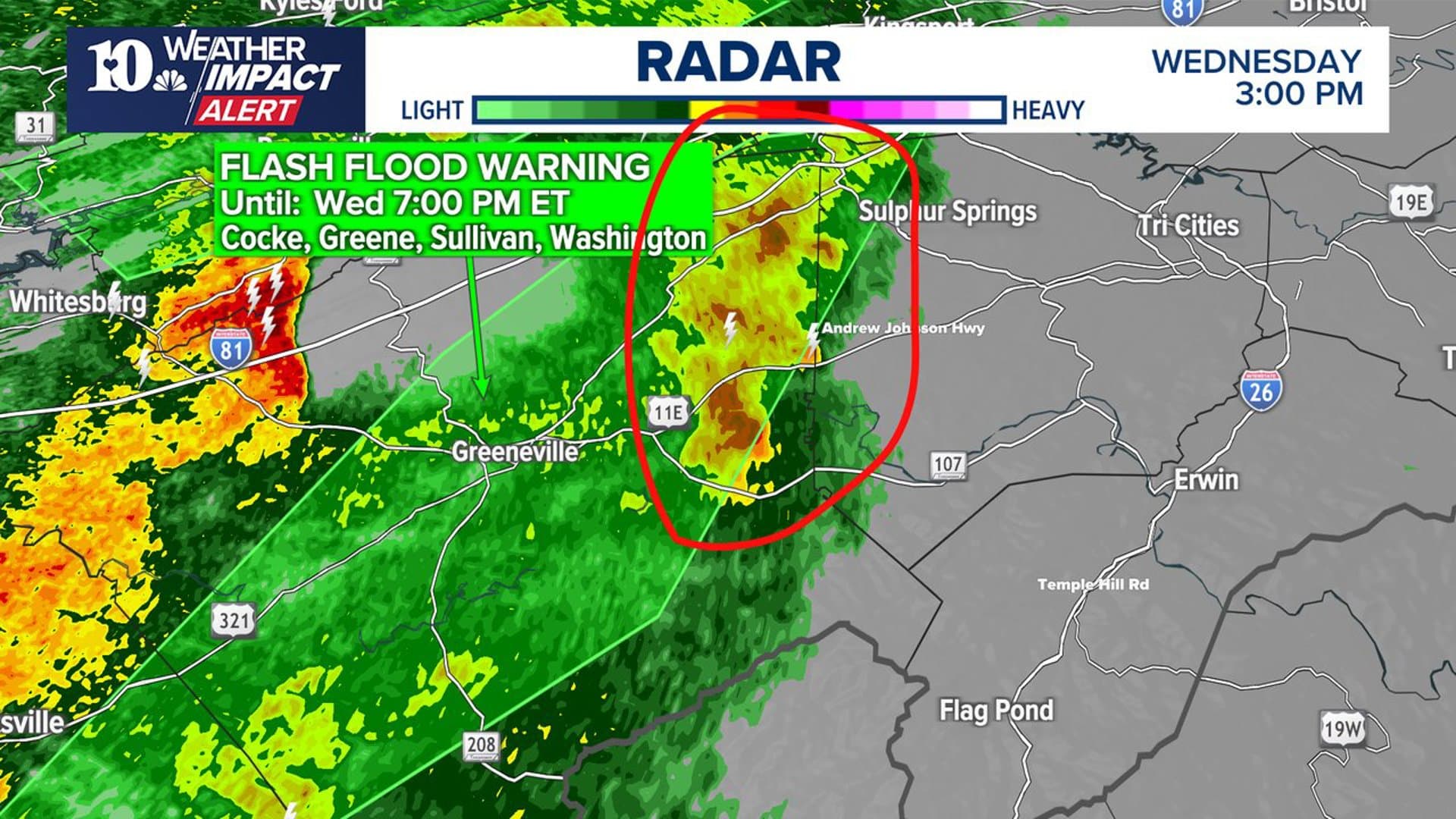 Second Flash Flood Warning Issued for Southern Adams, Southeast Brown Counties