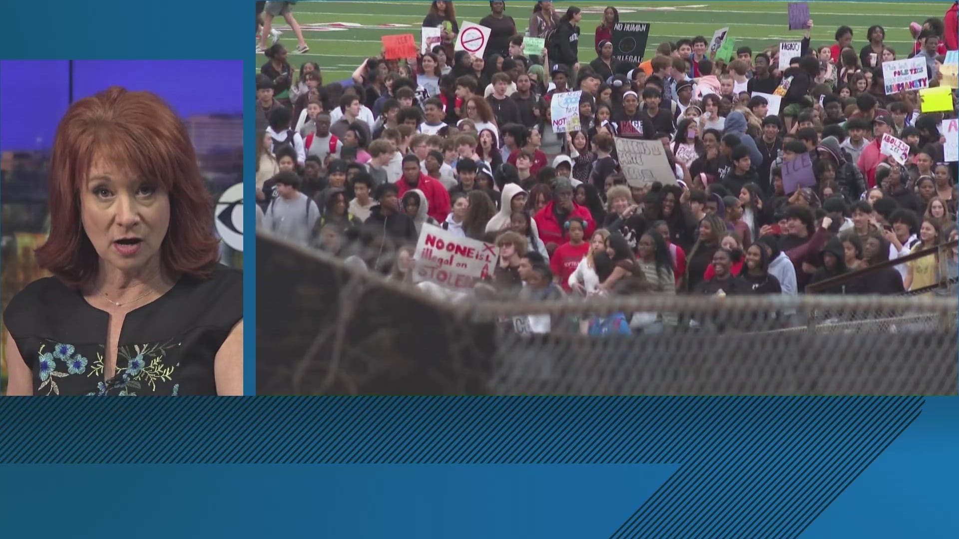 Page High School students stage mass walkout in Greensboro over ICE