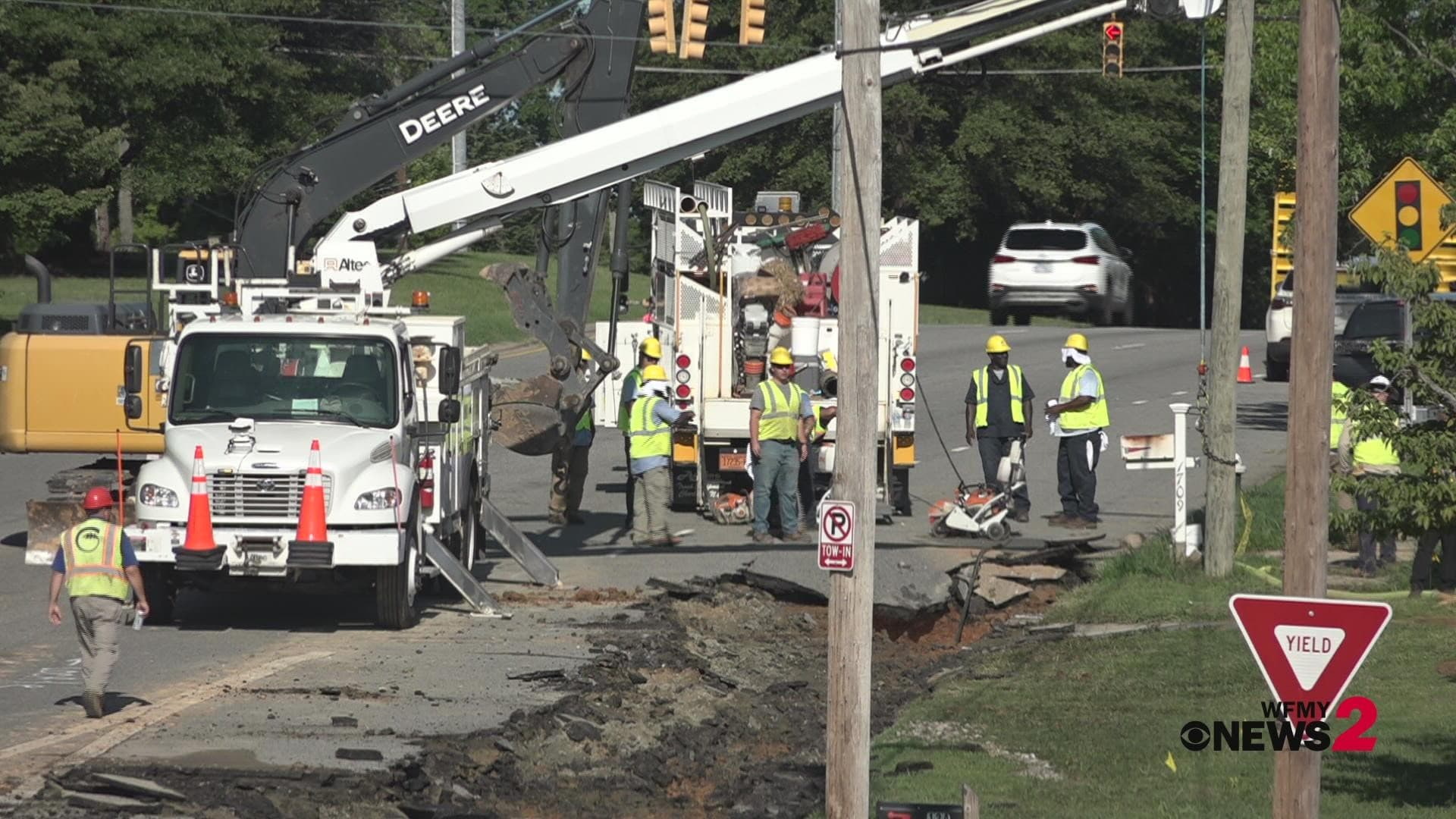 Broken water main closes East Cone Boulevard, cuts service to 100 homes