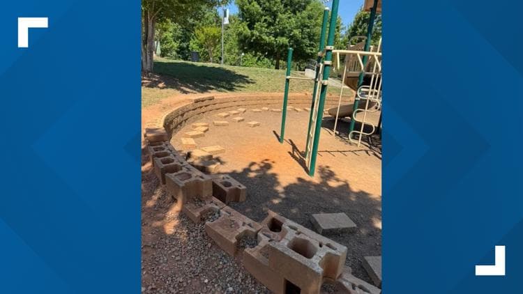 Summerfield seeks help after vandals damage park retaining wall