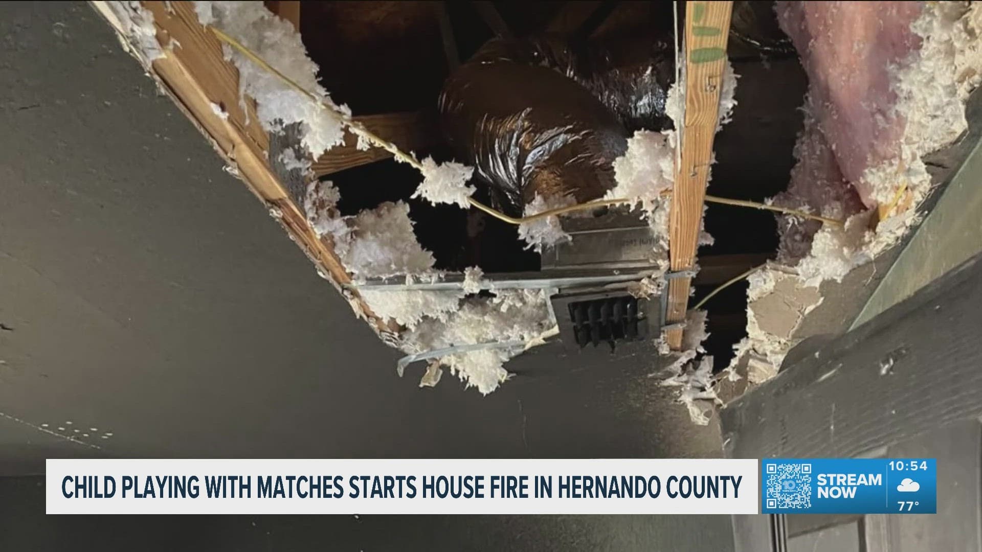 Child Playing With Matches Sparks Bedroom Fire in Weeki Wachee Home