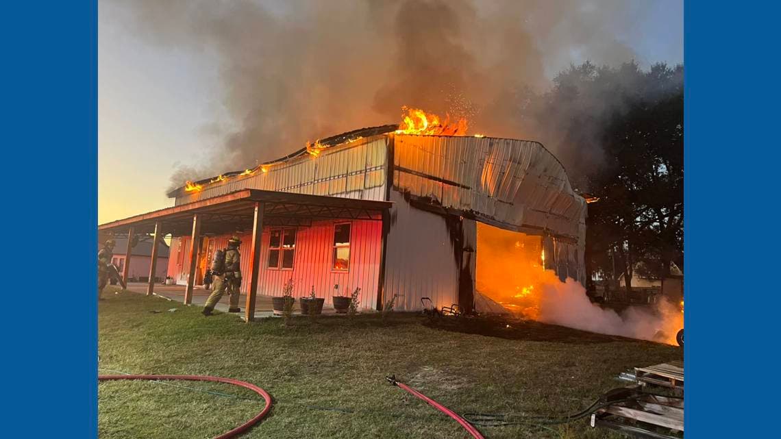 Hernando County Fire Rescue Battles Structure Fire on Oney Drive in Brooksville