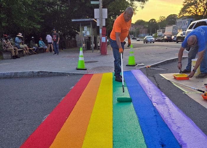 Newburgh marks Pride Month with colorful downtown crosswalks