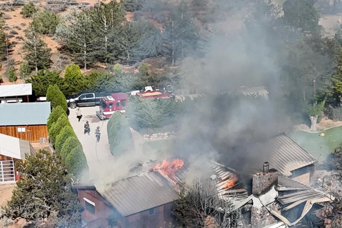 Moab house fire leaves firefighter injured, brush blaze contained in 26 minutes