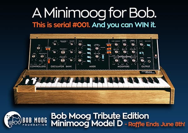 Bob Moog Foundation raffles Minimoog Model D serial number 001