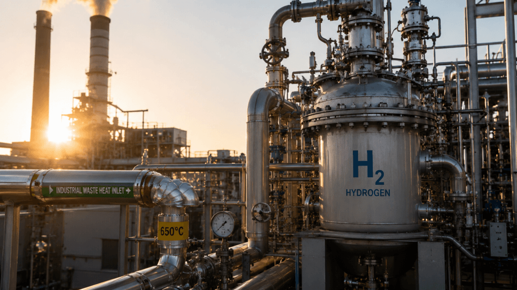 Perovskite catalyst turns waste heat into cheaper hydrogen