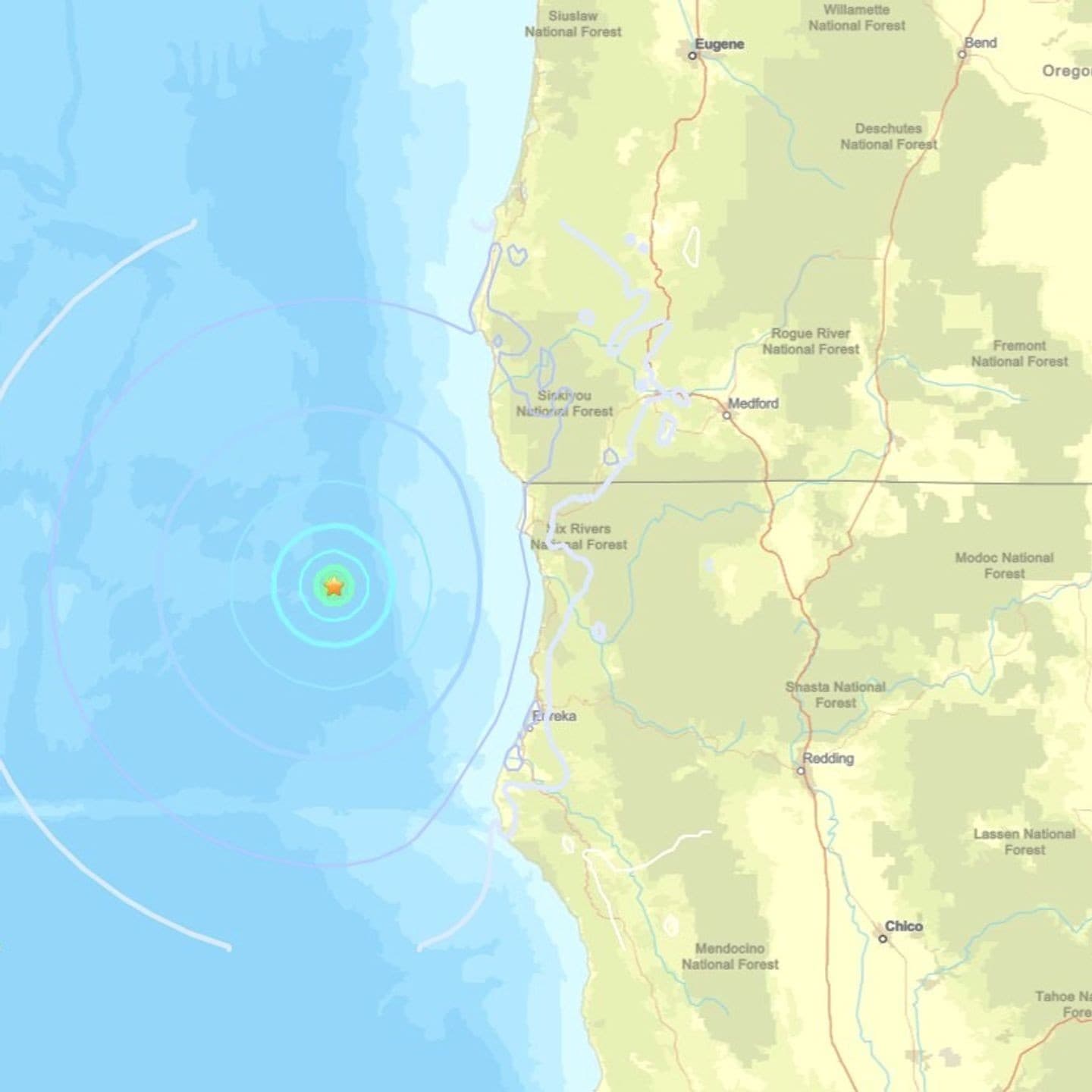 Magnitude 4.9 quake strikes off Northern California coast near Eureka