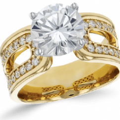 Allison Kaufman unveils 14K gold diamond semi-mount ring